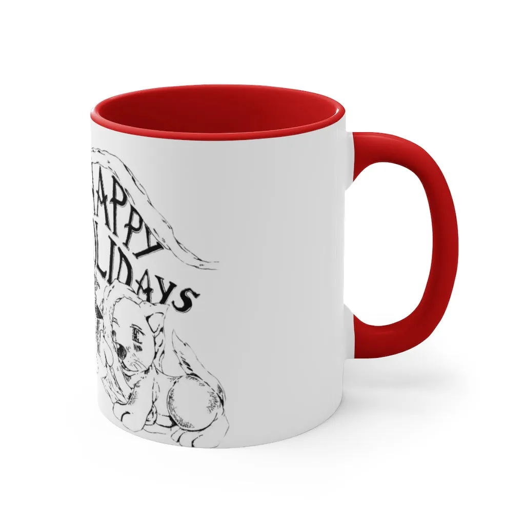 Happy Holidays Accent Mug