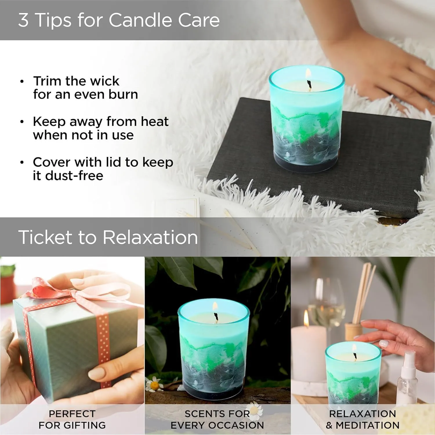 Heart Home Scented Candles | Fragrance Candles | Candles for Wedding | Candles for Bedroom | Birthday Candles | Valentines Day Gifts Candles | DY-230706A | Green & White