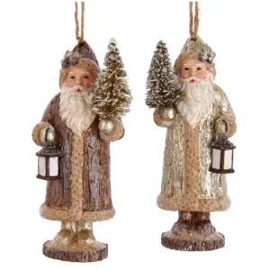 Kurt Adler Rustic Glam Belsnickel Santa Ornaments