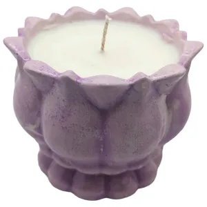 Lotus Handcrafted Scented Candle - Wash Finish (Rustic) - ZenGen Custom Tranquility Fragrance