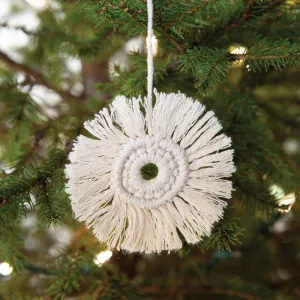 Macrame Wreath Ornament - Box of 4