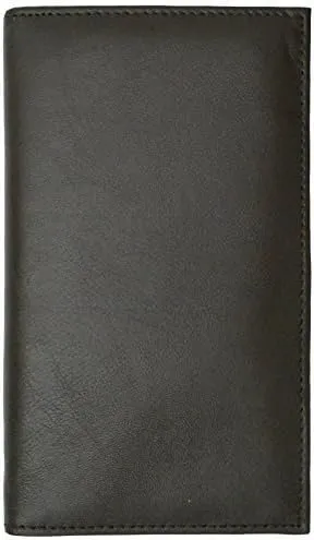 Marshal bifold leather rfid blocking wallet for men & women | genuine leather holder with 19 slots, 2 bill compartments & id window for credit/debit cards, money & more (black)