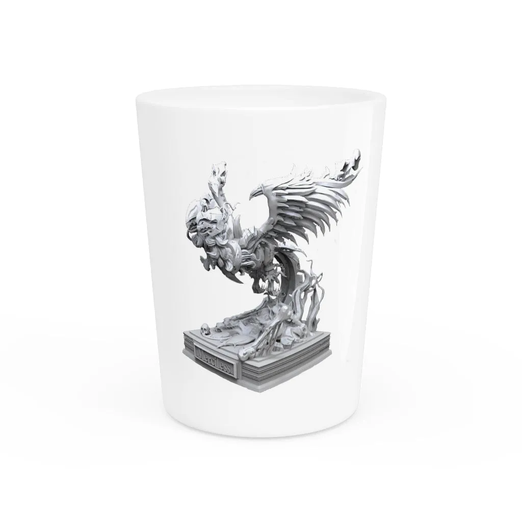 Merciless the Flaming SkyBird Shot Glass