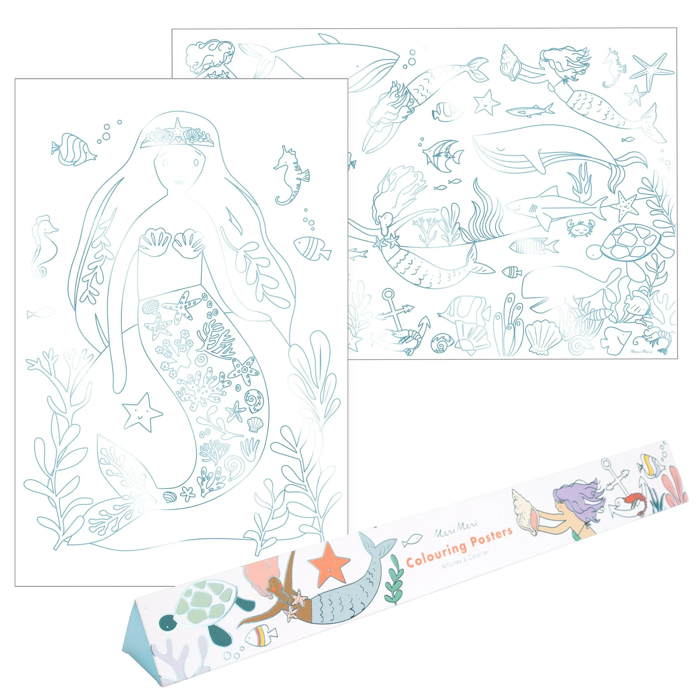 Mermaid Colouring Posters (x 2)