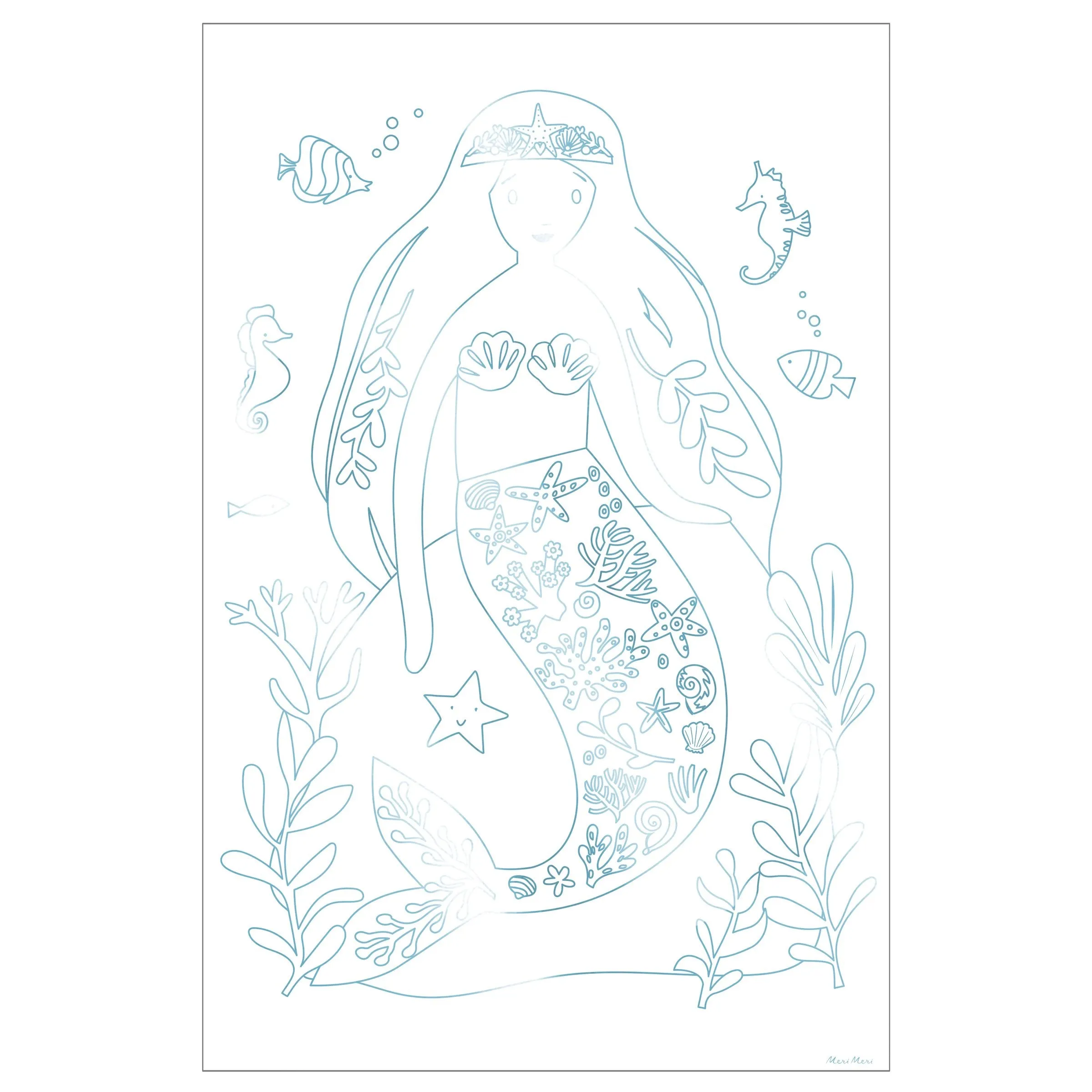 Mermaid Colouring Posters (x 2)