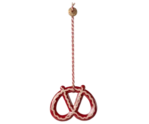 Metal ornament, Pretzel - Stripe