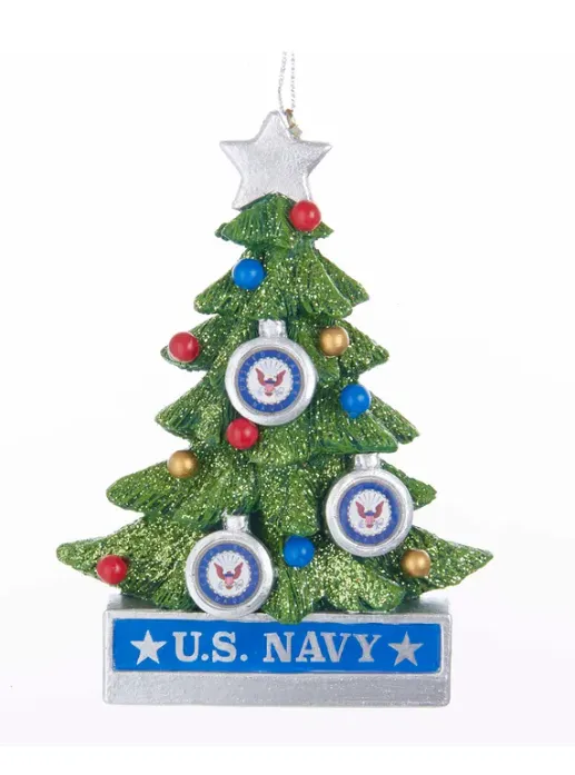 Navy Christmas Tree Orn