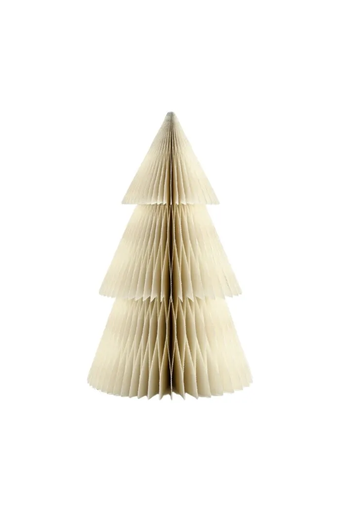 Nordic Rooms - Christmas Ornament - Deluxe Tree Standing Ornament - 45cm - Off-white With Silver Edge