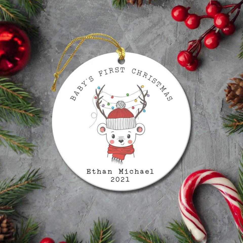 Personalized Baby's First Christmas Ornament