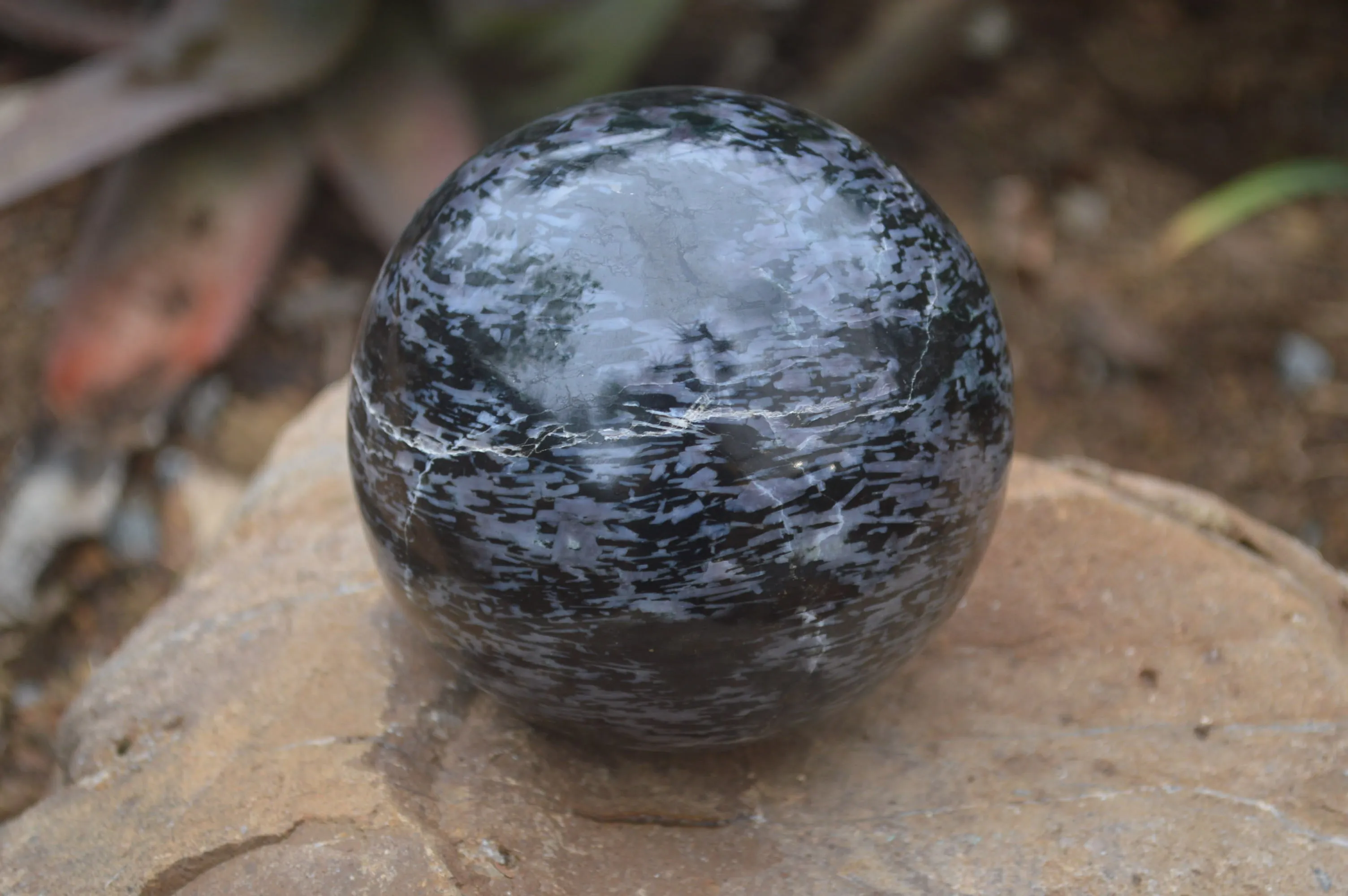 Polished Gabbro Sphere x 1 From Madagascar