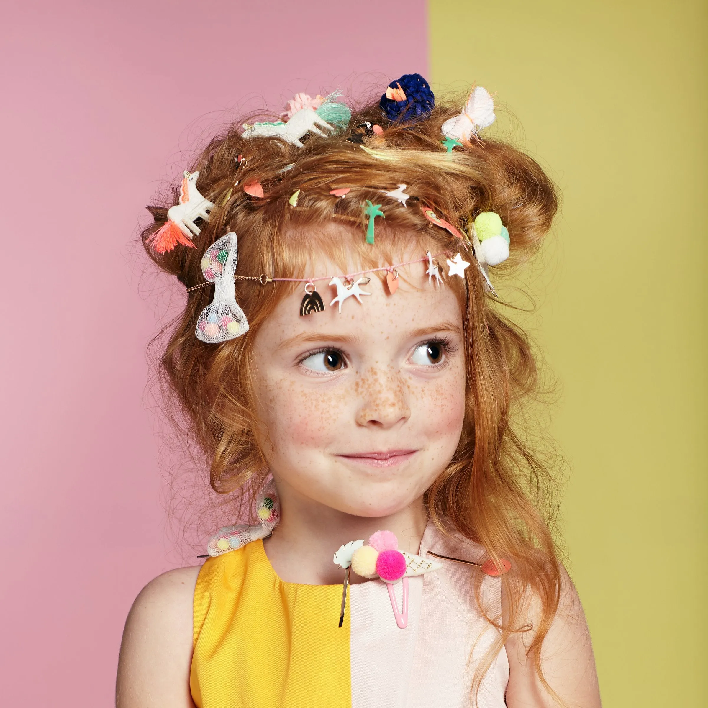 Pompom Ice Cream Hair Clips (x 2)