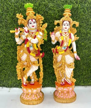 Premium and Heavy Radha Krishna Idol [Height - 15inch]