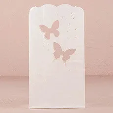 "Light The Way" WHITE LUMINARY BAGS WITH DIE-CUT BUTTERFLY PATTERN (12/pkg)