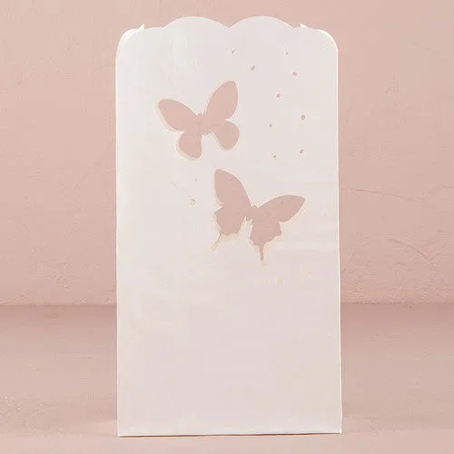 "Light The Way" WHITE LUMINARY BAGS WITH DIE-CUT BUTTERFLY PATTERN (12/pkg)