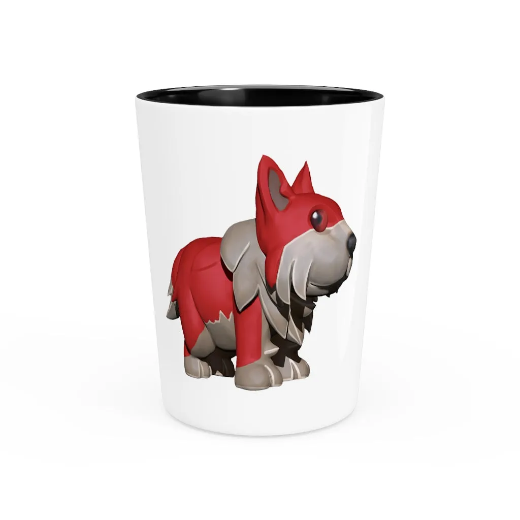 Red Dog Shot Glass