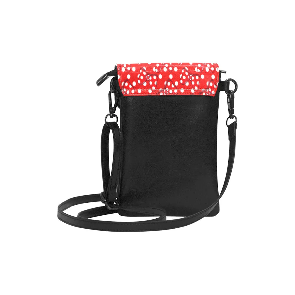 Red With White Polka Dot And Bows Small Cell Phone Purse