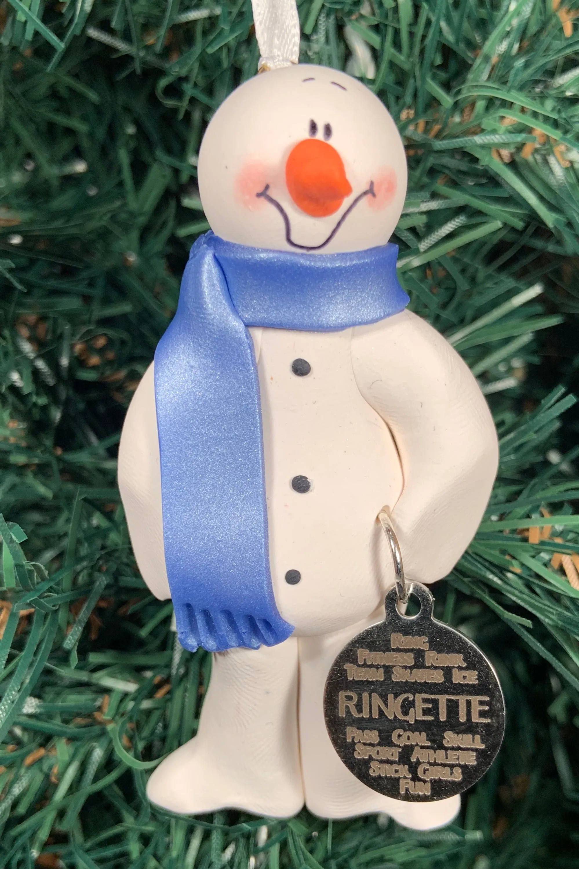 Ringette Snowman Tree Ornament