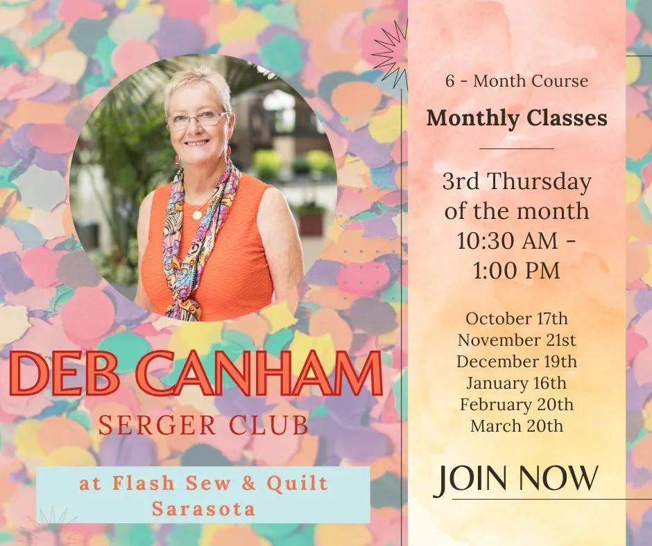 Serger Club - Deb Canham - October 17th