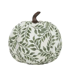 Short White Botanical Pumpkin Figurine