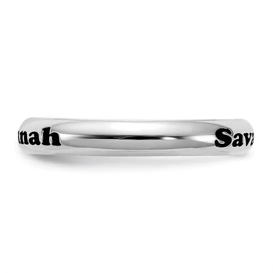 Stackable Expressions Personalized Engraved Name Ring