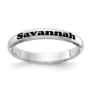 Stackable Expressions Personalized Engraved Name Ring