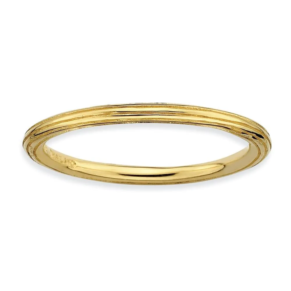 Sterling Silver Gold-Plated Step-Down Ring