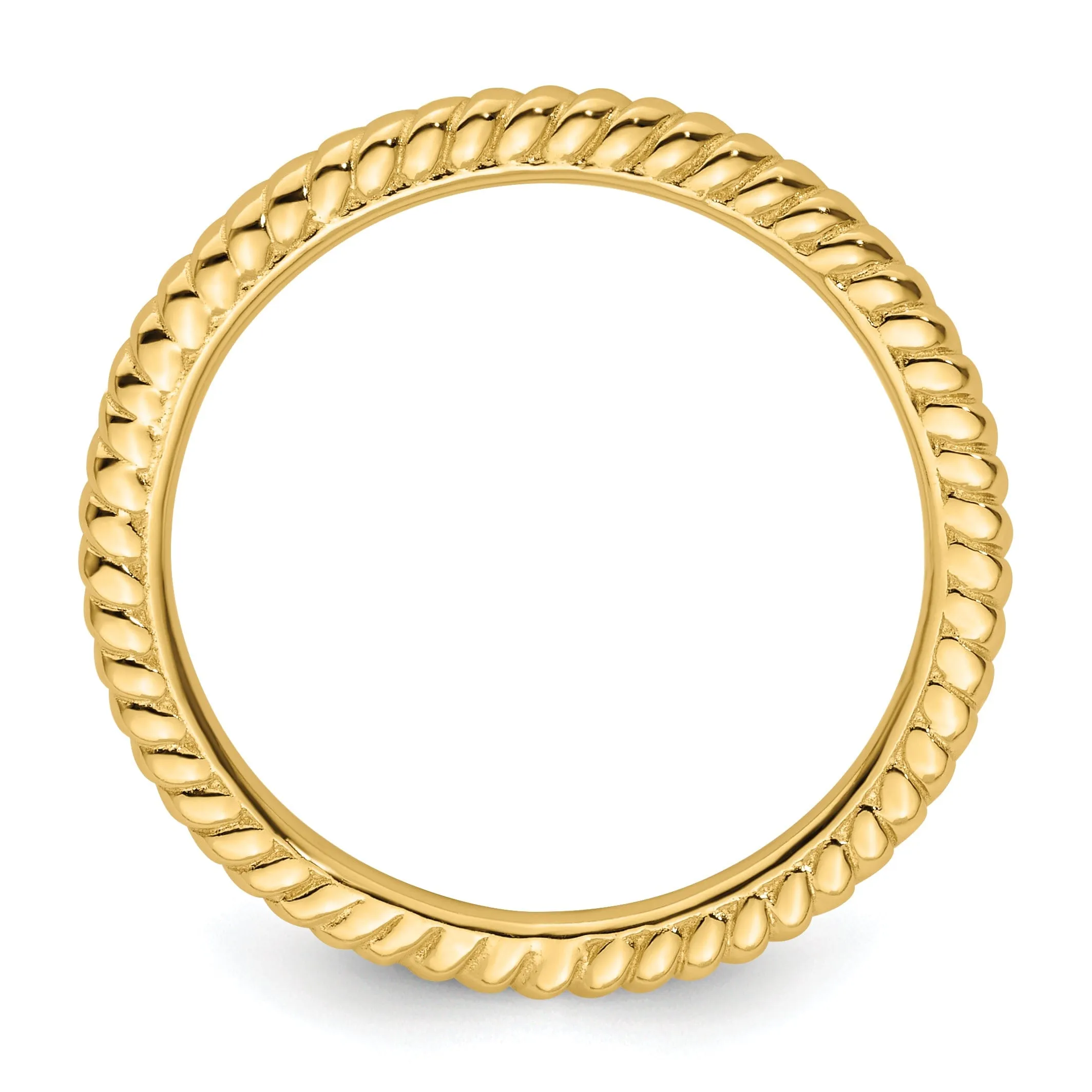 Sterling Silver Gold-Plated Twisted Ring