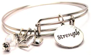 Strength Circle Expandable Bangle Bracelet Set