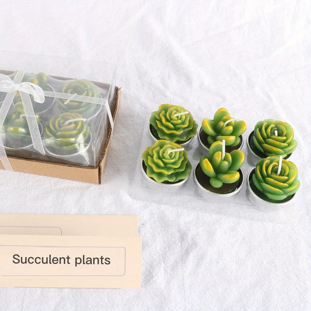 Stylish Cactus Tea Candle Set Perfect for Home Decoration and Gifting