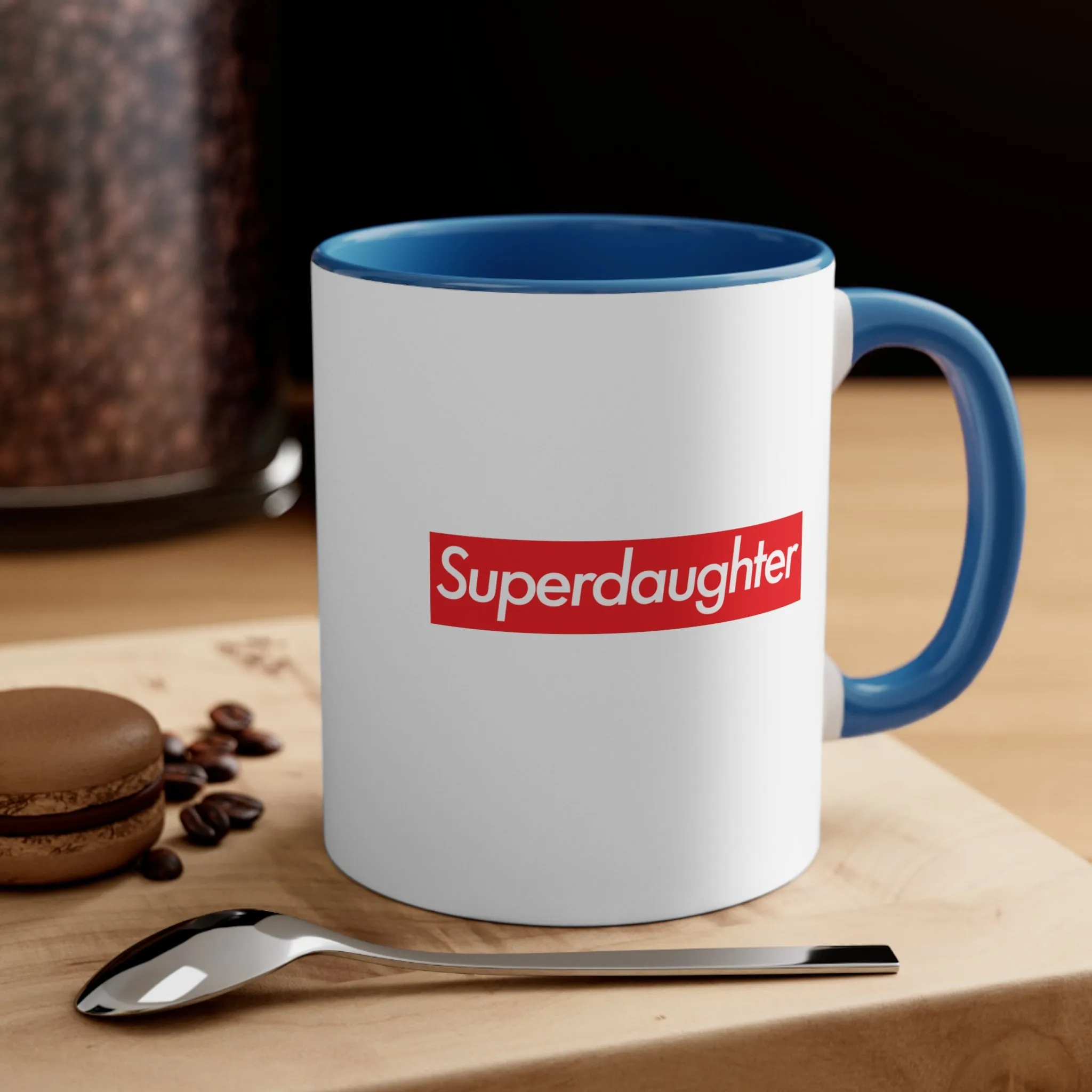 Superdaughter Accent Coffee Mug, 11oz  super Inspired Funny Daughter Appreciation Gift For Daughters Girl Thank You Thankful Birthday Christmas