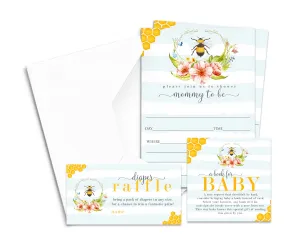 Sweet Bumblebee Baby Shower Invitation Kit (25 Count)