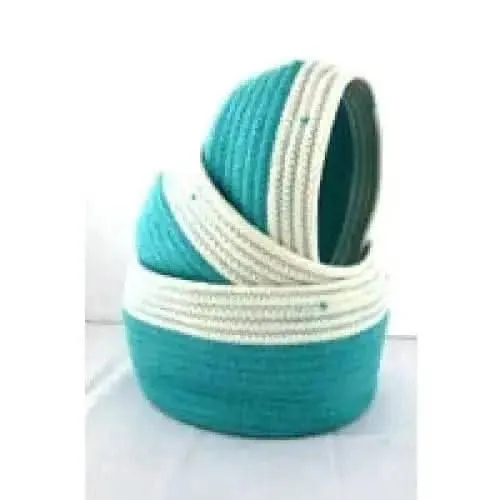 Turquoise Storage Basket Set Of 3