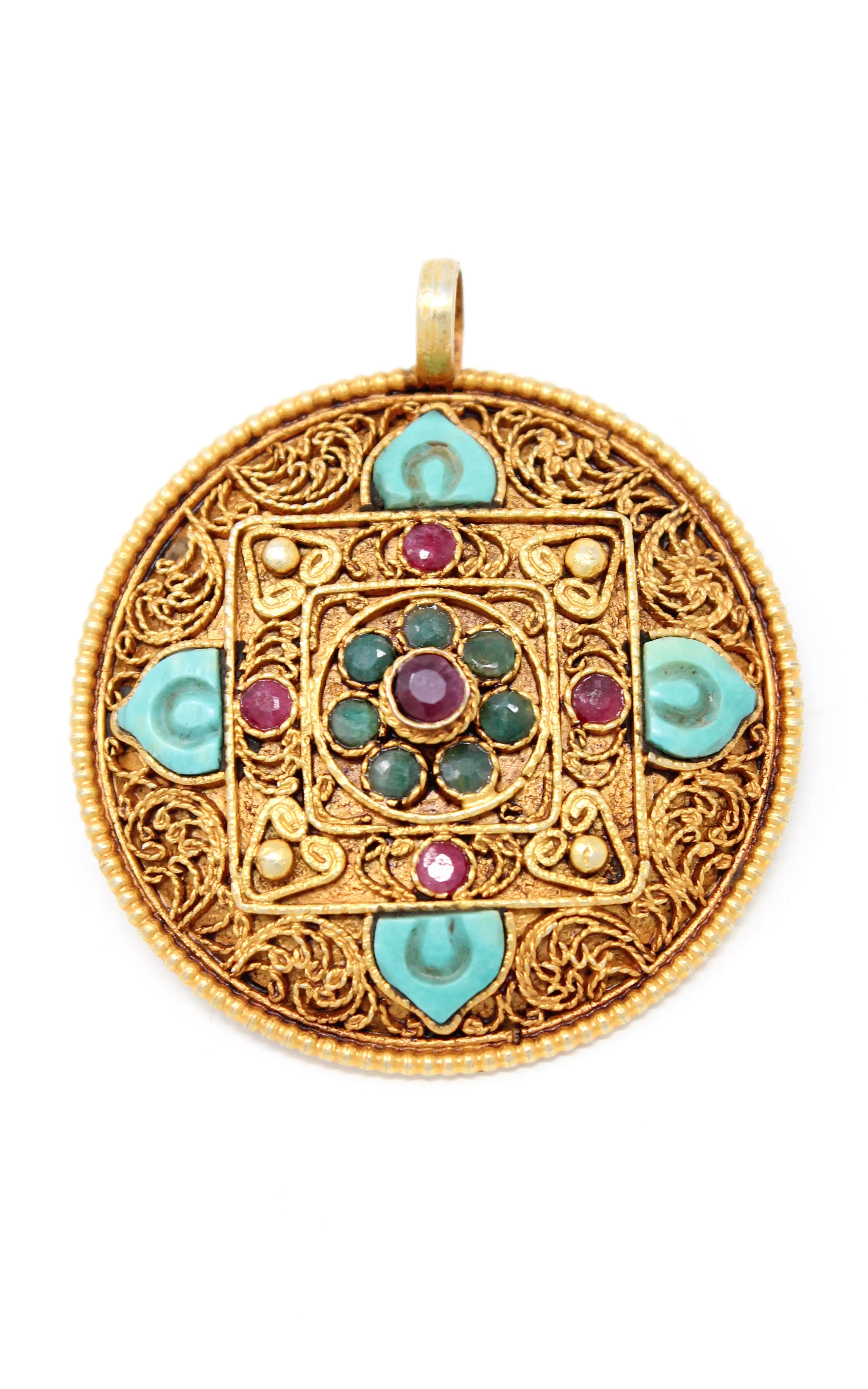 Unique Gold Mandala Pendant