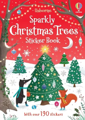 Usborne Sparkly Christmas Trees Sticker Book