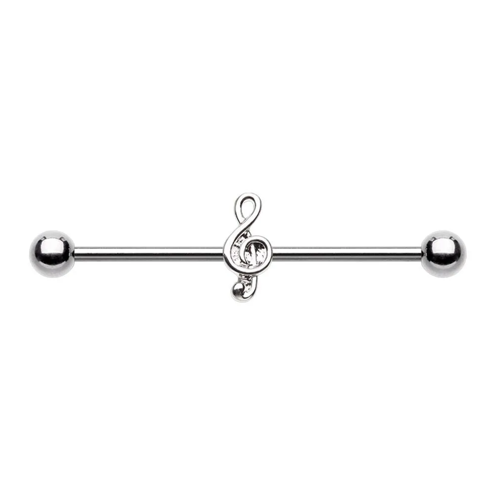 WILDKLASS Treble Clef Music Note Industrial Barbell