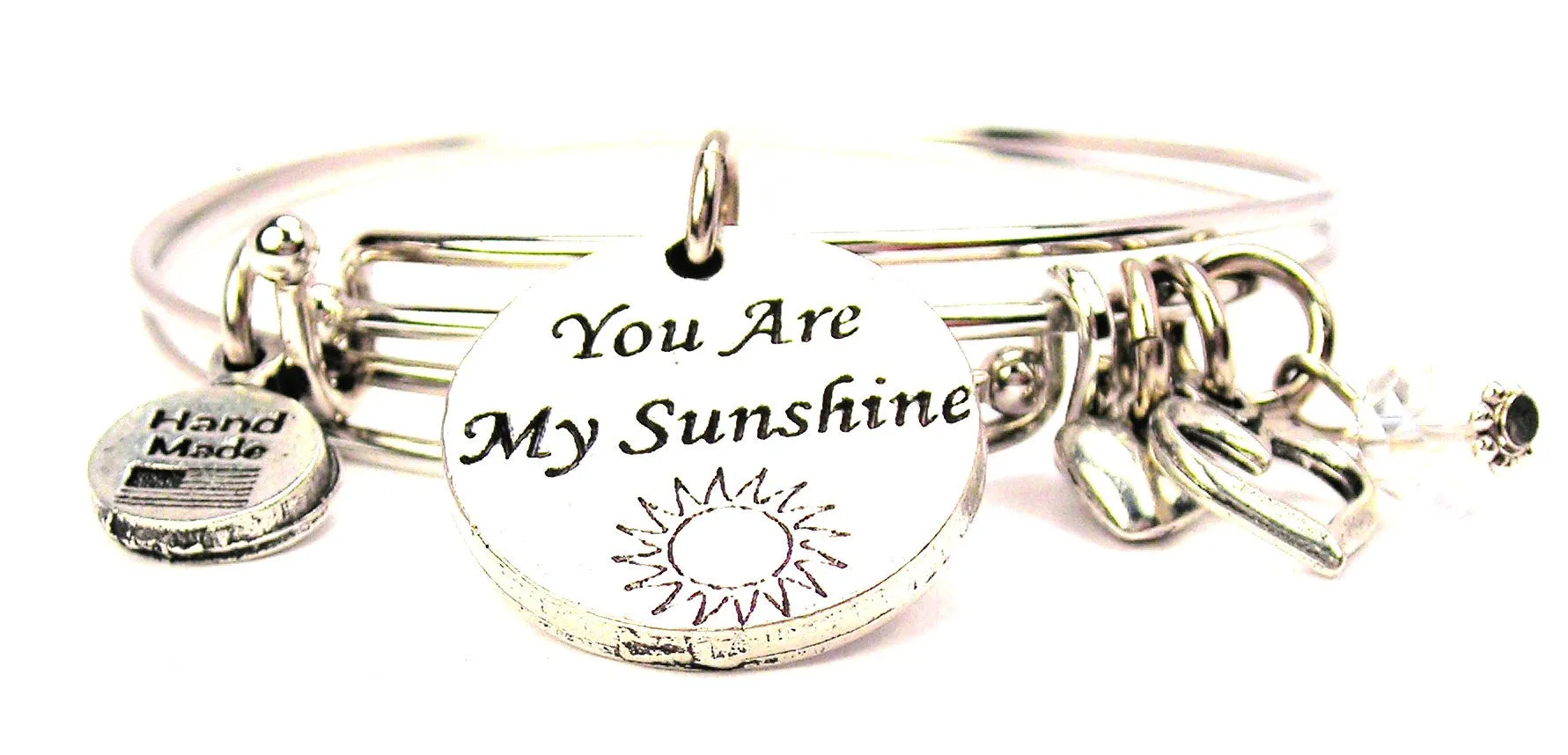 You Are My Sunshine Expandable Bangle Bracelet Set